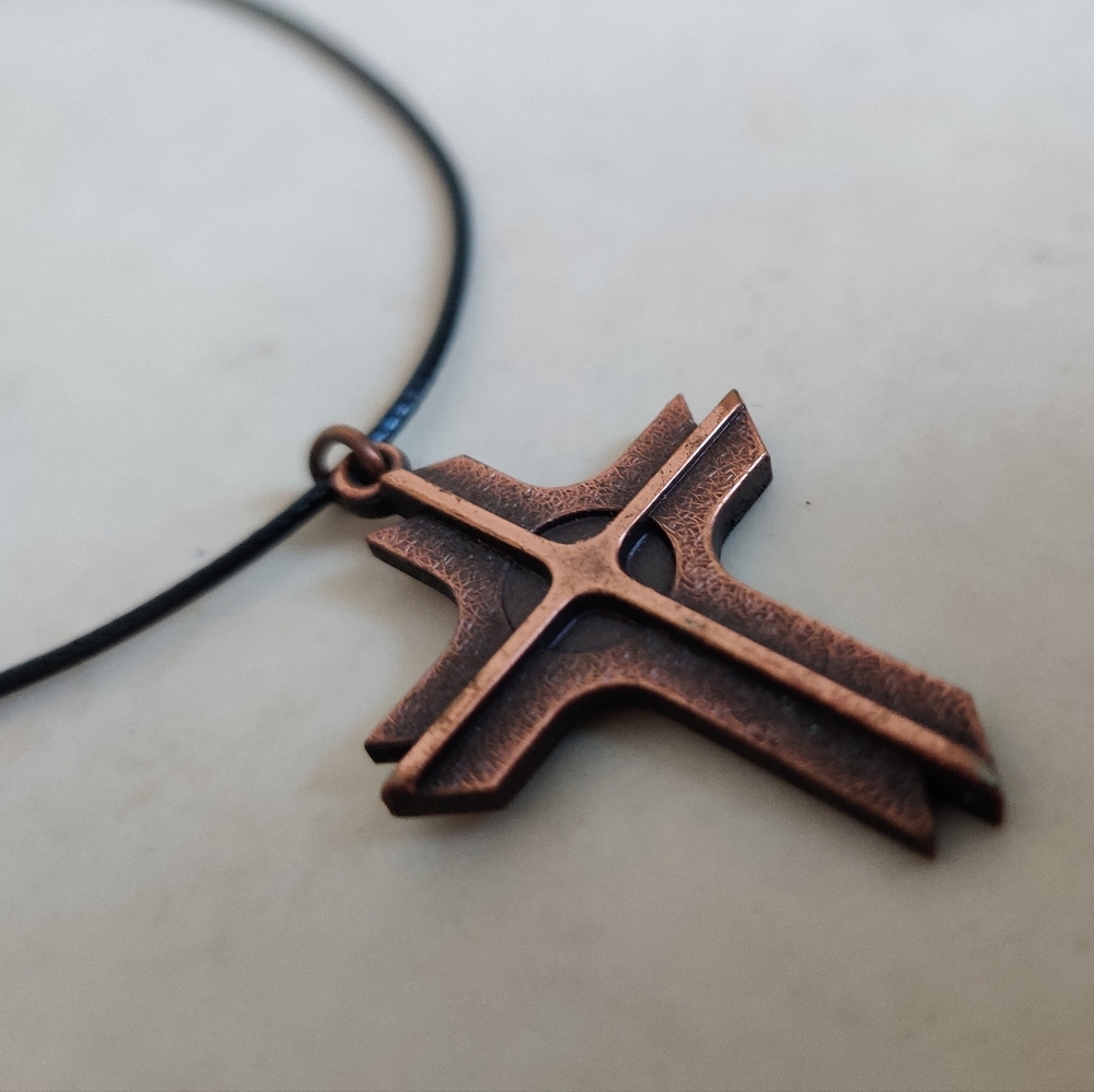 Vintage Modernist Copper Cross - Picture 10 of 11